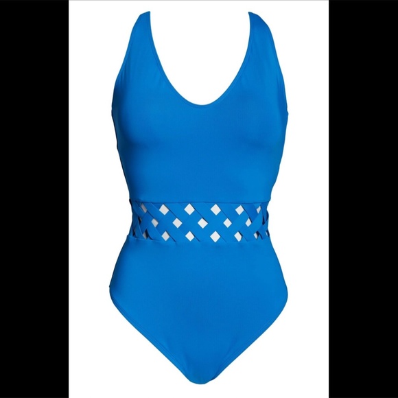 NWD Bleu by Rod Beattie Basket Weave One-Piece 6 - Picture 2 of 12